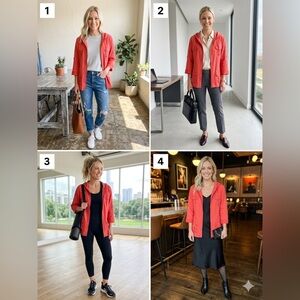 Women's Vibrant Red Utility Jacket